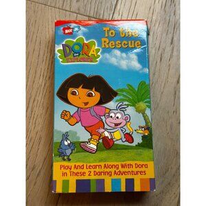 Vintage Dora The Explorer "To The Rescue" VHS Tape Nickelodeon Nick Jr Kids boot